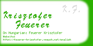 krisztofer feuerer business card